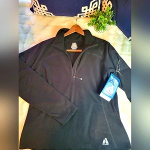 Eddie Bauer | First Ascent Women's Black Fleece 1/4 Zip Pullover | XLarge | NWT